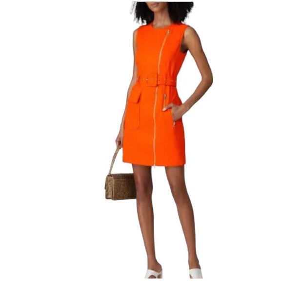 Toccin NY Orange Mini Dress Size 8 - Picture 7 of 9